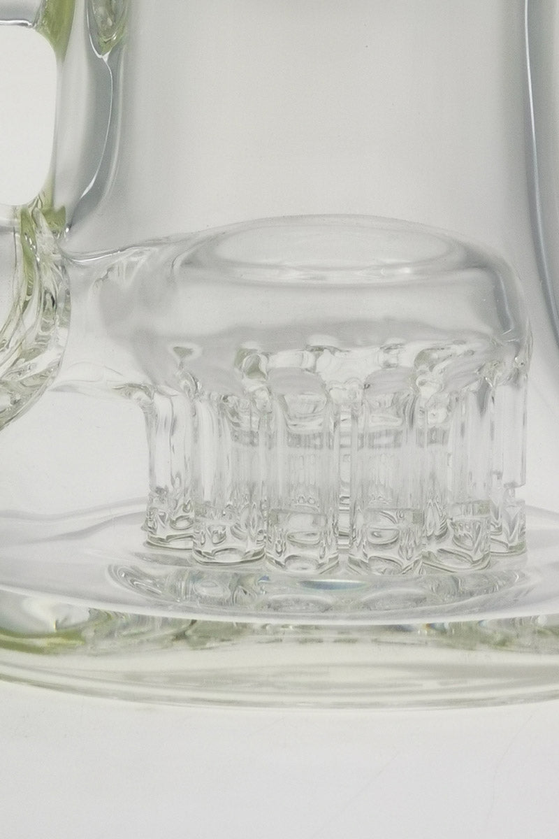 Close-up of TAG 6.5" Bent Neck Bong with 12-Arm Diffuser and Bellow Base