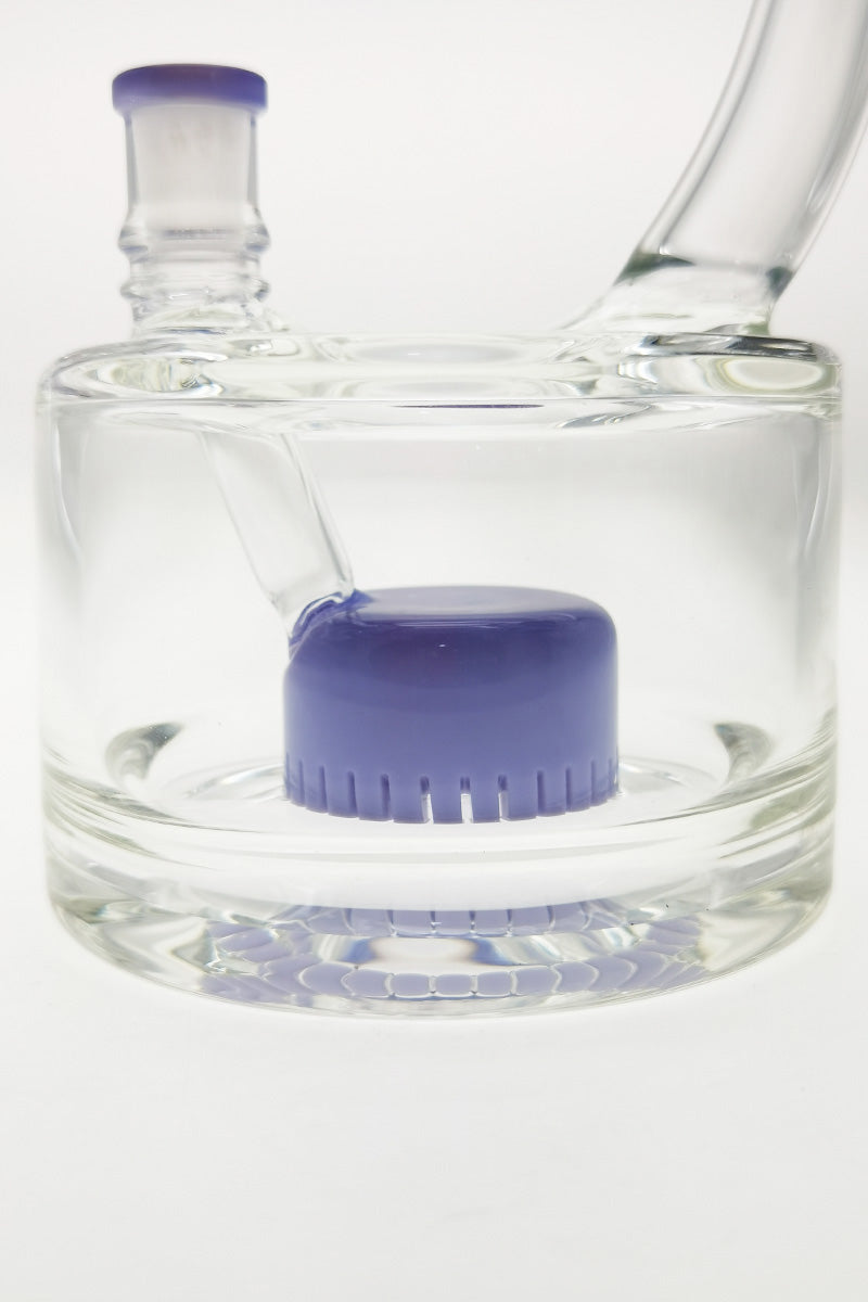 TAG 6.5" Super Slit Froth Puck Rig by Thick Ass Glass with Showerhead Percolator - Front View