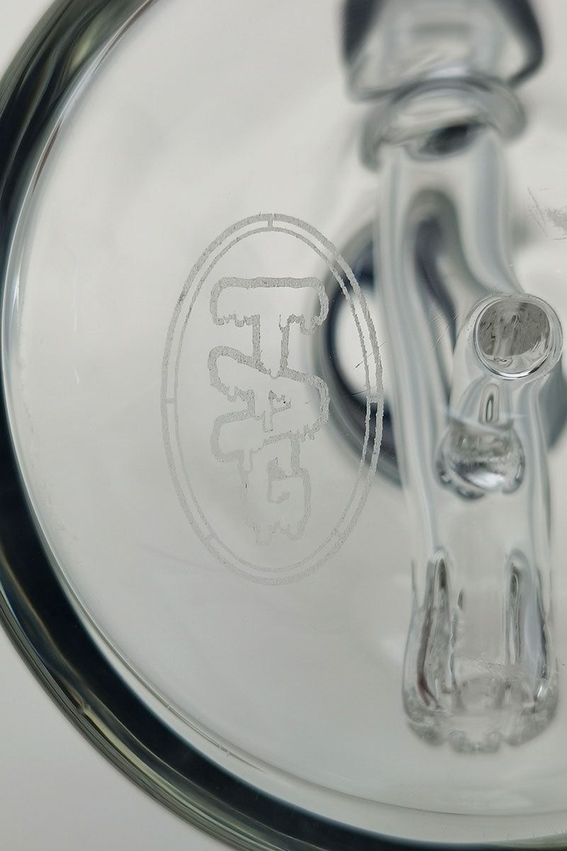 Close-up of TAG 7" Beaker Base with Fixed Showerhead Downstem and 10MM Female Joint