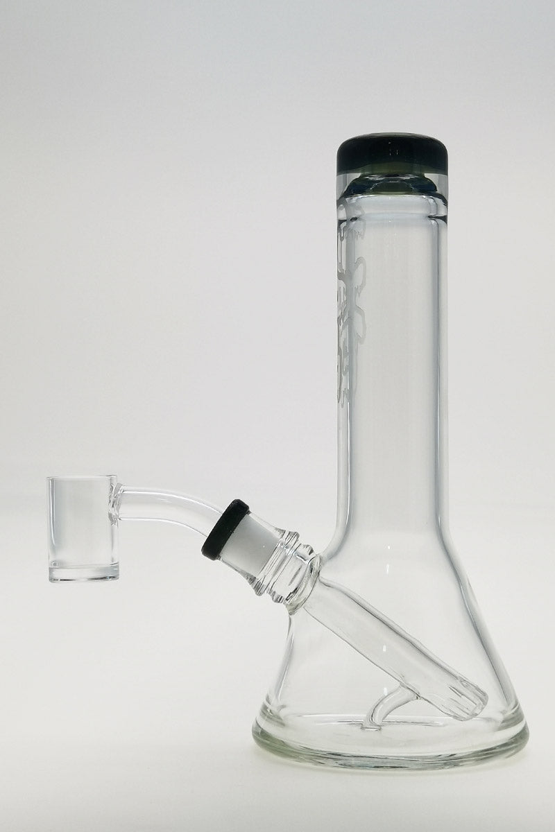 Thick Ass Glass 7" Quartz Beaker Dab Rig with Fixed Showerhead Downstem, 10mm Female Joint