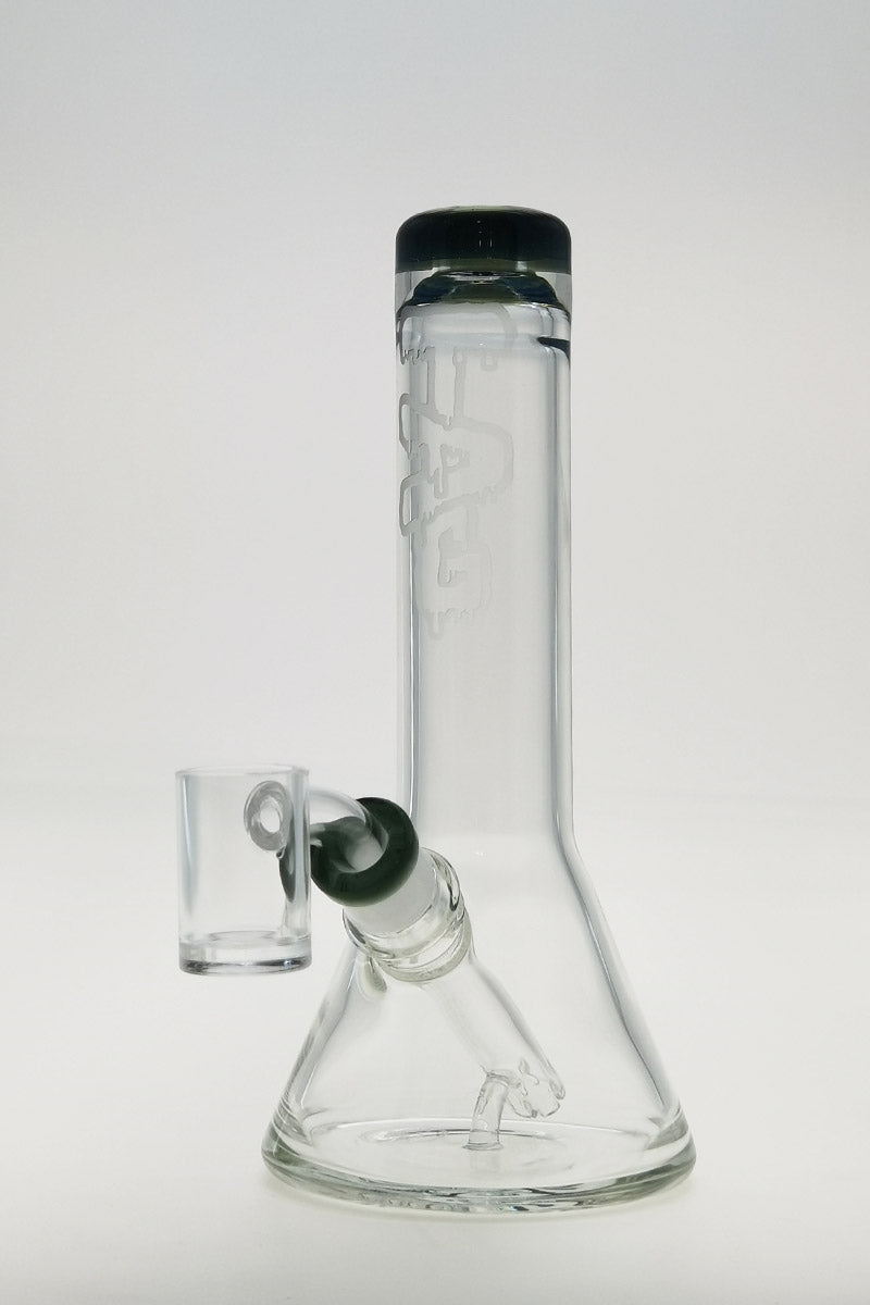 Thick Ass Glass 7" Quartz Beaker Dab Rig with Showerhead Percolator and 10mm Female Joint