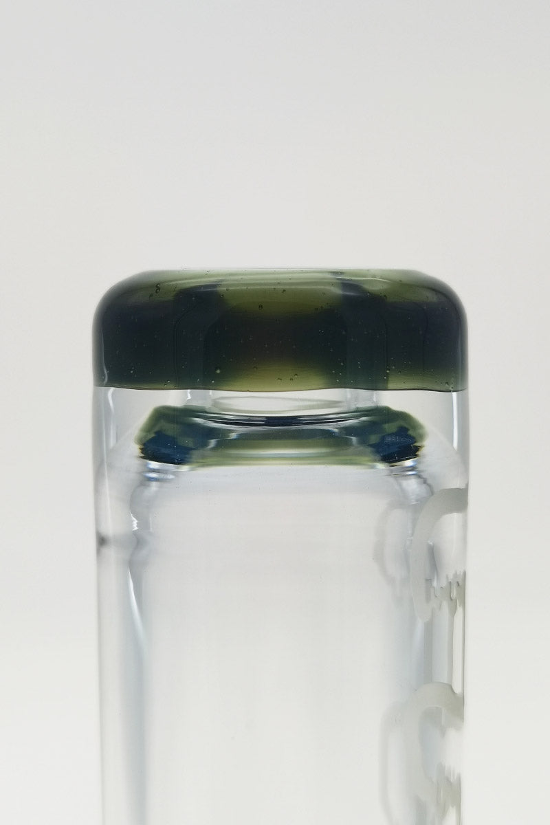 TAG 7" Beaker Dab Rig with Fixed Showerhead Downstem, 10MM Female Joint, Top View