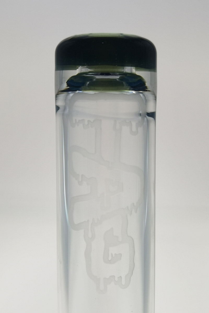 Thick Ass Glass 7" Quartz Beaker with Showerhead Downstem, 10mm Female Joint, Close-Up