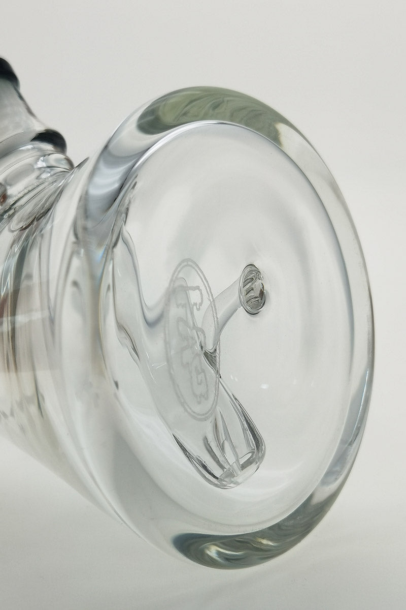 TAG 7" Beaker Dab Rig with Fixed Showerhead Downstem, 10MM Female Joint, Bottom View