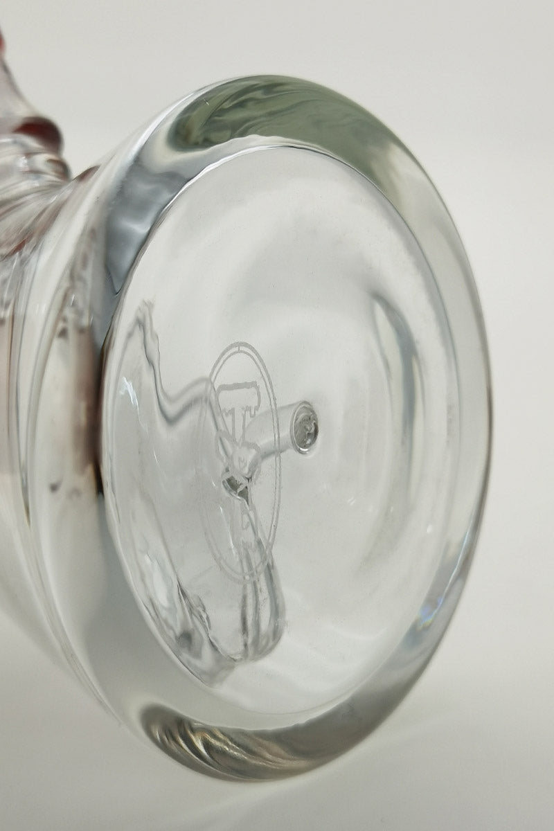 Close-up of Thick Ass Glass 7" Quartz Beaker with Showerhead Downstem, 10mm Female Joint