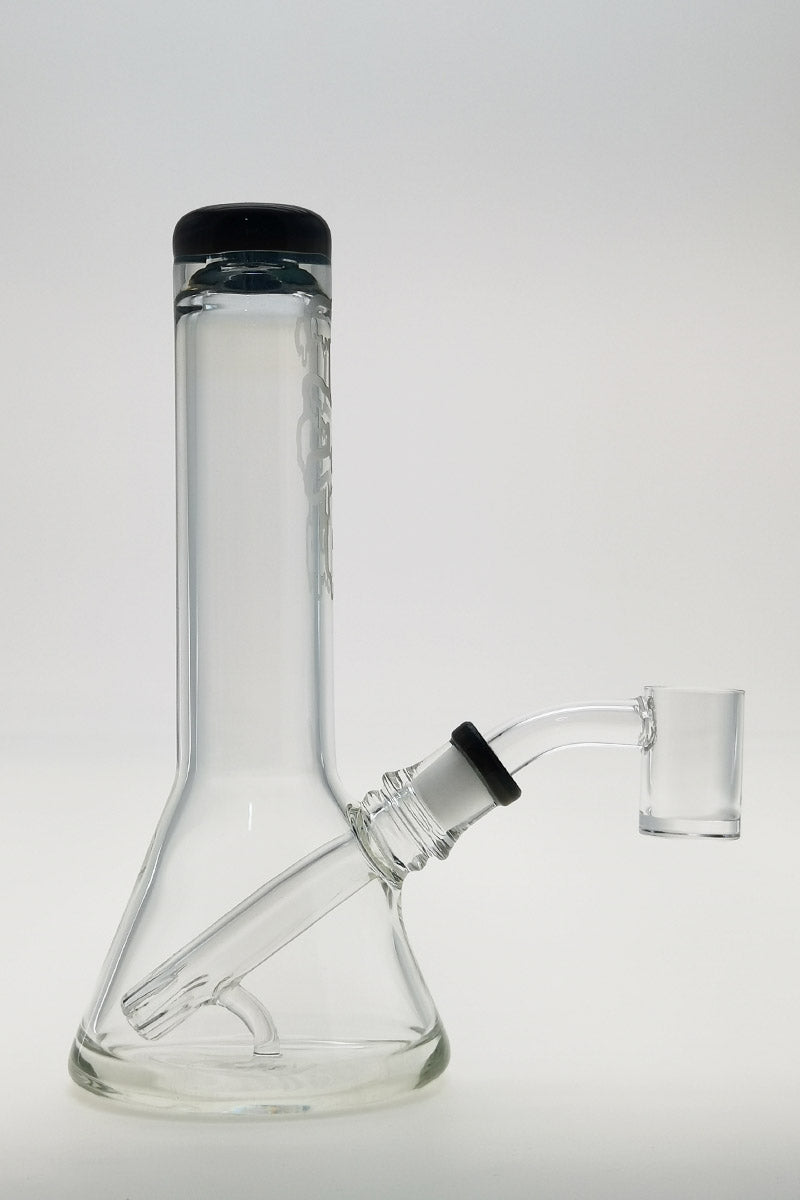 Thick Ass Glass 7" Quartz Beaker Dab Rig, Fixed Showerhead Downstem, 10mm Female Joint