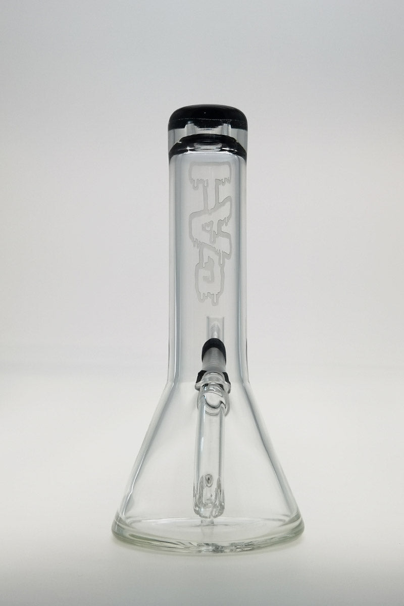 Thick Ass Glass 7" Quartz Beaker Dab Rig, Fixed Showerhead Downstem, Front View