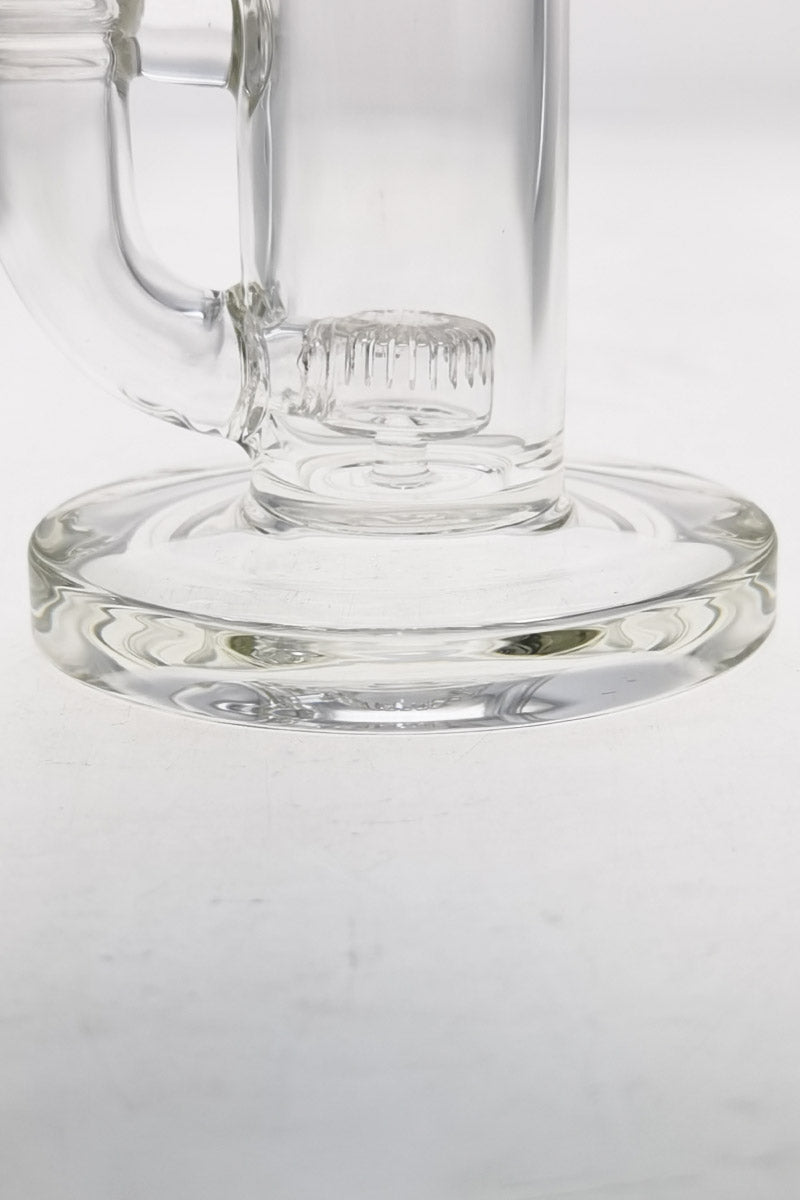 Close-up of TAG 7" Bent Neck Dab Rig with Fixed Showerhead Puck Diffuser