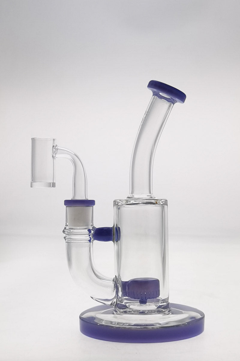 Thick Ass Glass 7" Quartz Bent Neck Rig with Showerhead Diffuser, 14mm Female Joint