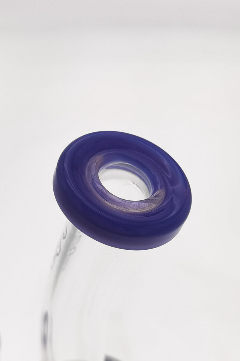 TAG 7" Bent Neck Dab Rig with Fixed Showerhead Puck Diffuser, 14MM Female Joint, Top View