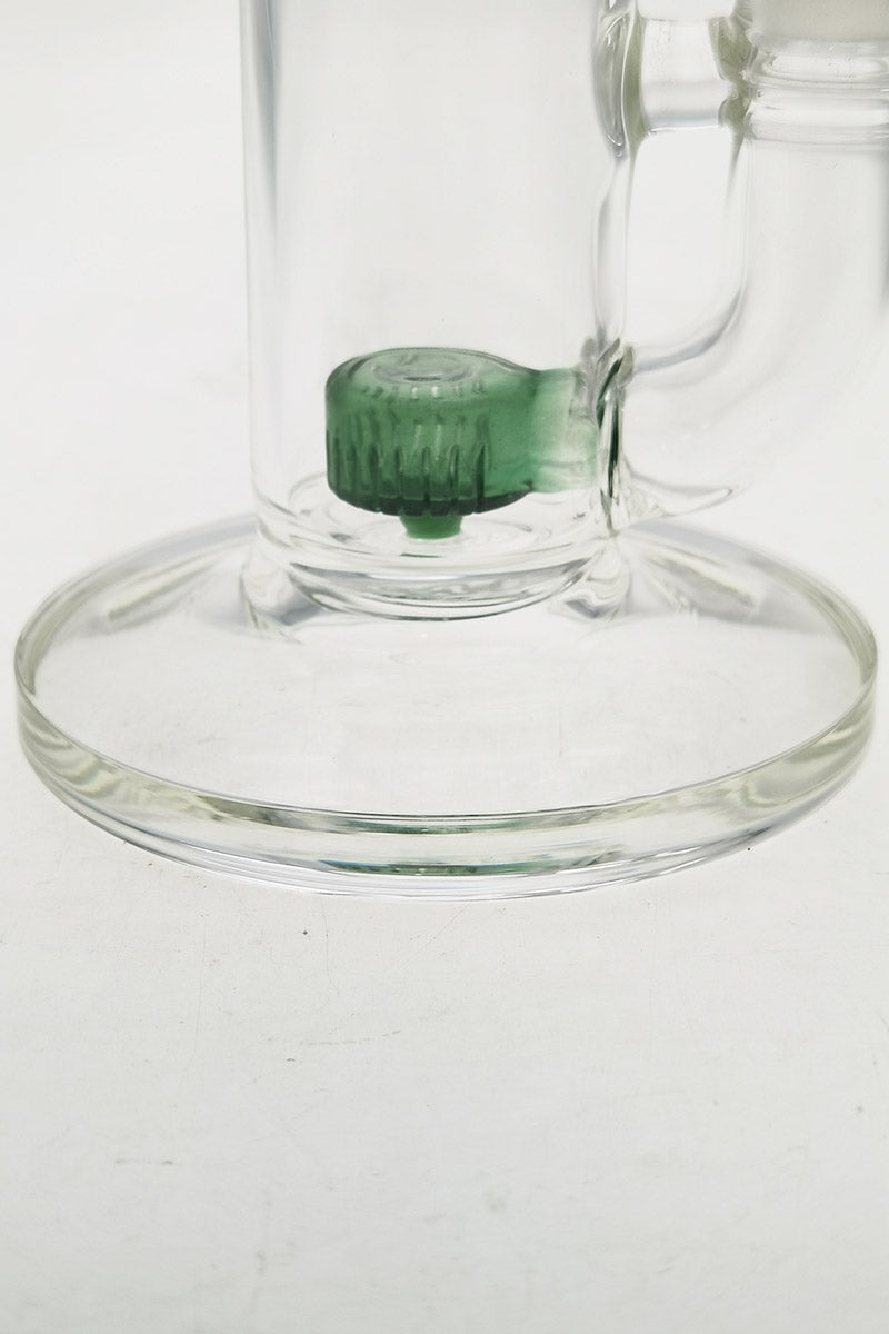 TAG 7" Bent Neck Dab Rig with Fixed Showerhead Puck Diffuser, Clear Glass, 14MM Female Joint