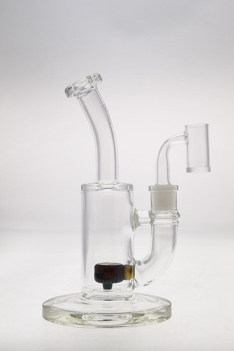 Thick Ass Glass 7" Quartz Bent Neck Rig with Showerhead Diffuser and 14mm Female Joint, Clear View