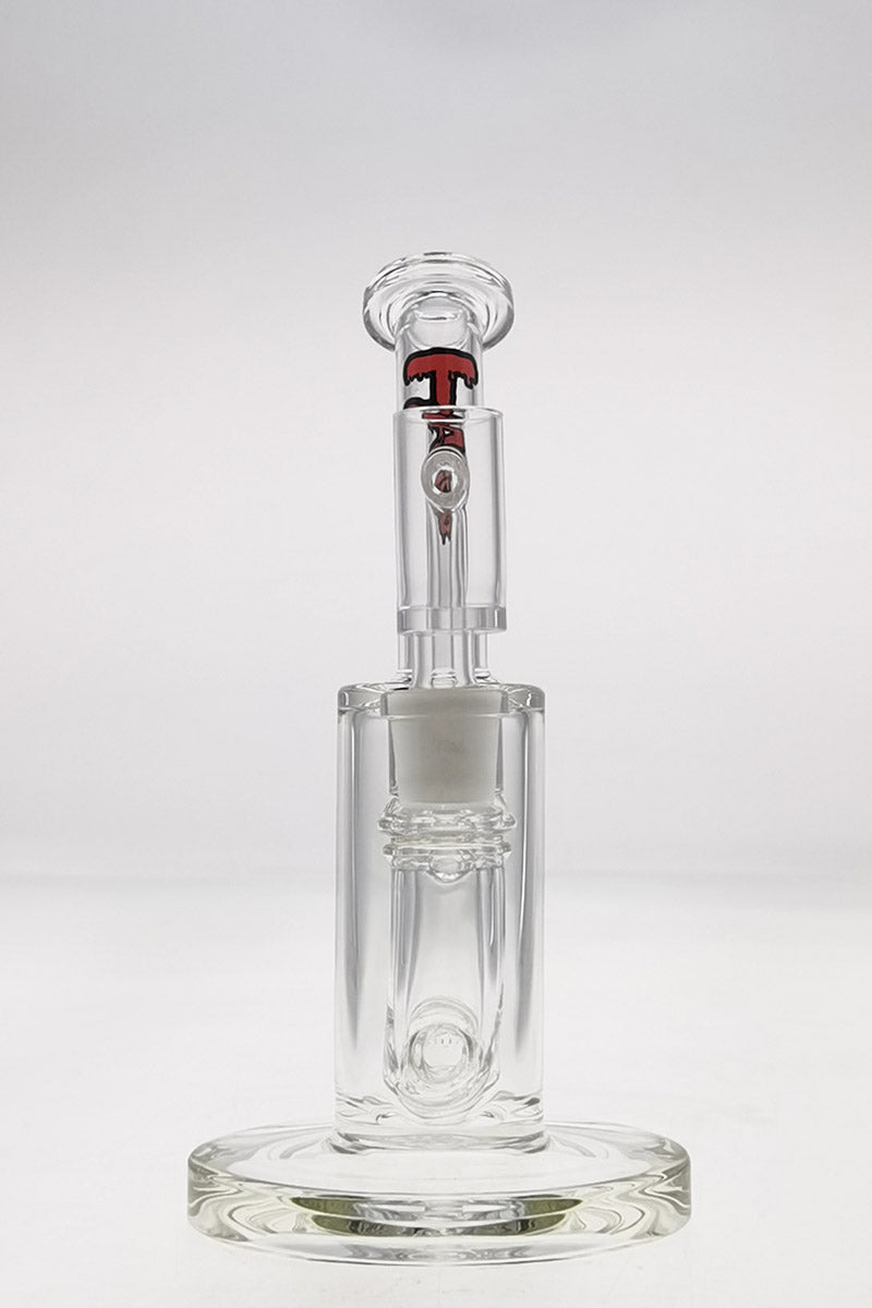Thick Ass Glass 7" Quartz Dab Rig with Bent Neck and Showerhead Diffuser, Front View