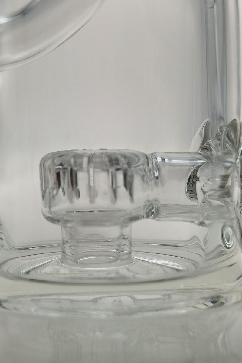 Close-up of TAG 7" Micro Super Slit Puck Mini Klein with Showerhead Percolator and 10mm Female Joint