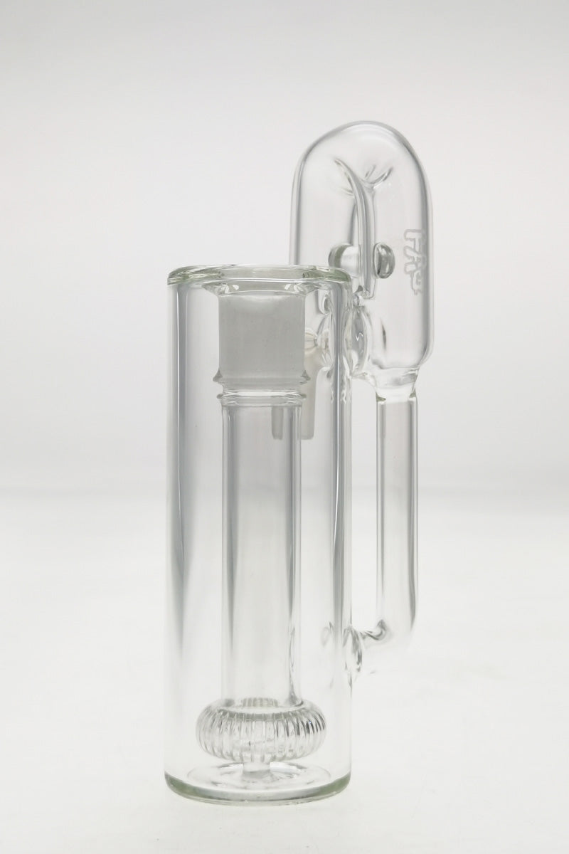 TAG 7.25" Super Slit UFO Ashcatcher with Recycling E.C., 18MM Male to Female, Clear Glass, Side View