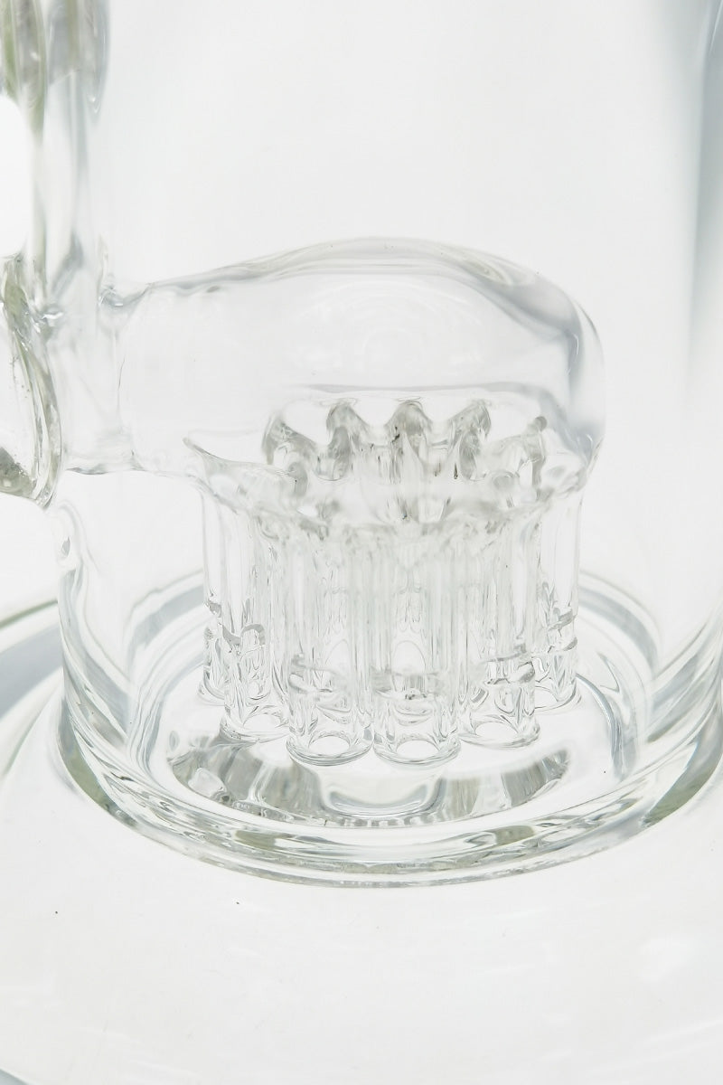 Close-up view of Thick Ass Glass 7.5" Bent Neck Bong featuring a 12-Arm Tree Percolator