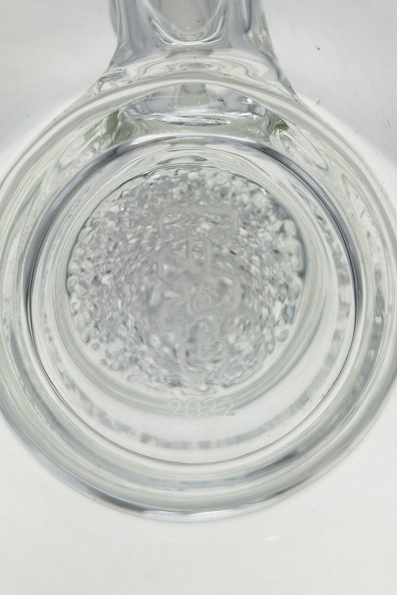 TAG 7.5" Bent Neck Dab Rig with Single Fritted Disc, 50x5MM, 14MM Female Joint - Top View