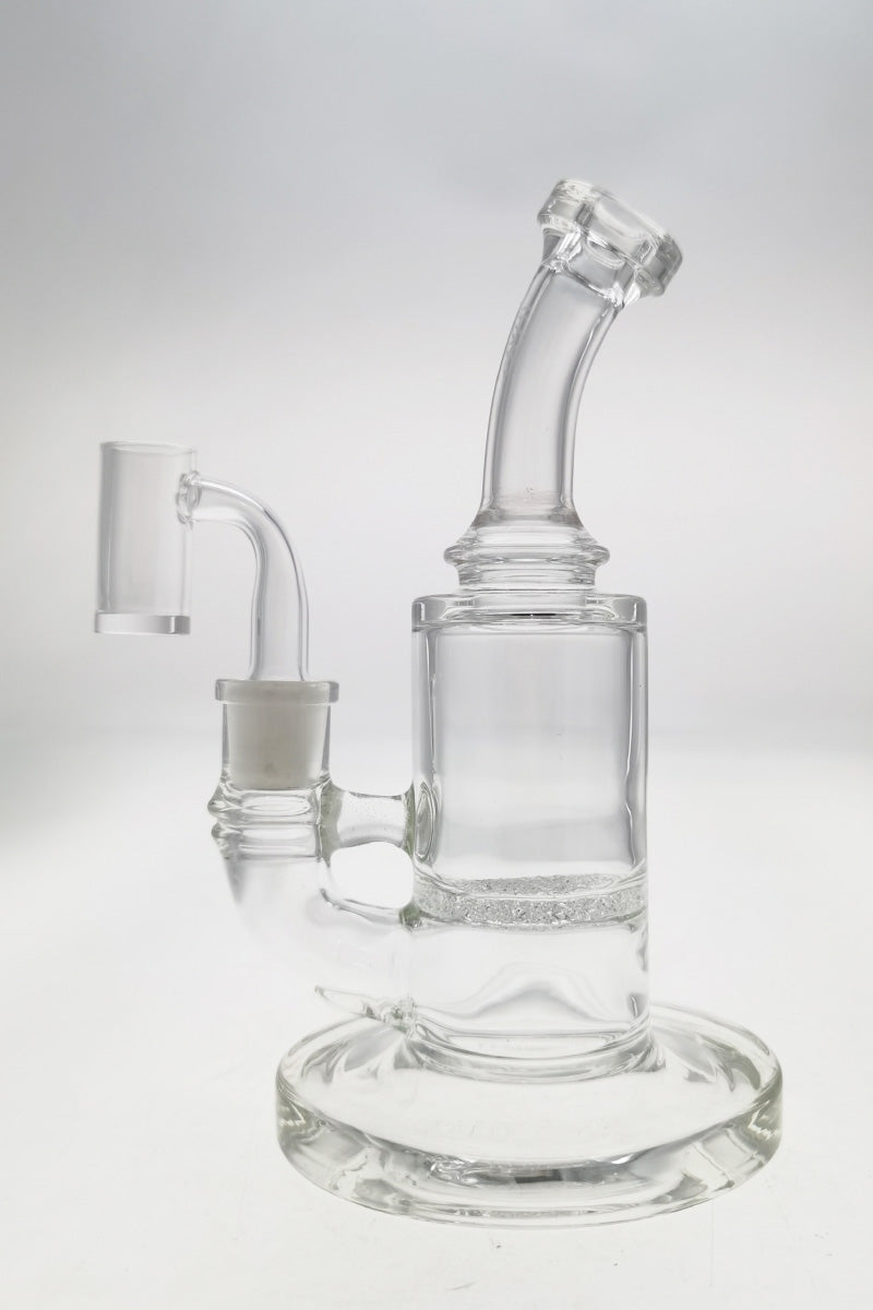 TAG 7.5" Bent Neck Dab Rig with Single Fritted Disc, 50x5MM, 14MM Female Joint - Front View