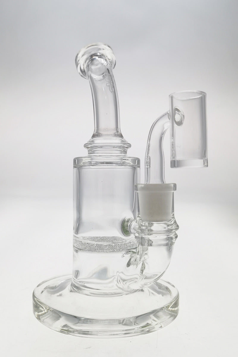 Thick Ass Glass 7.5" Bent Neck Dab Rig with Fritted Disc Percolator, 50x5MM, 14MM Female Joint