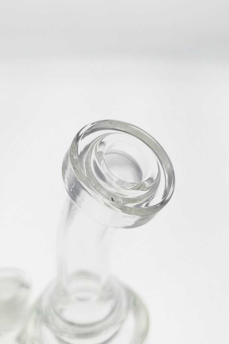 TAG 7.5" Bent Neck Dab Rig with Single Fritted Disc, 50x5MM, 14MM Female Joint - Close-Up