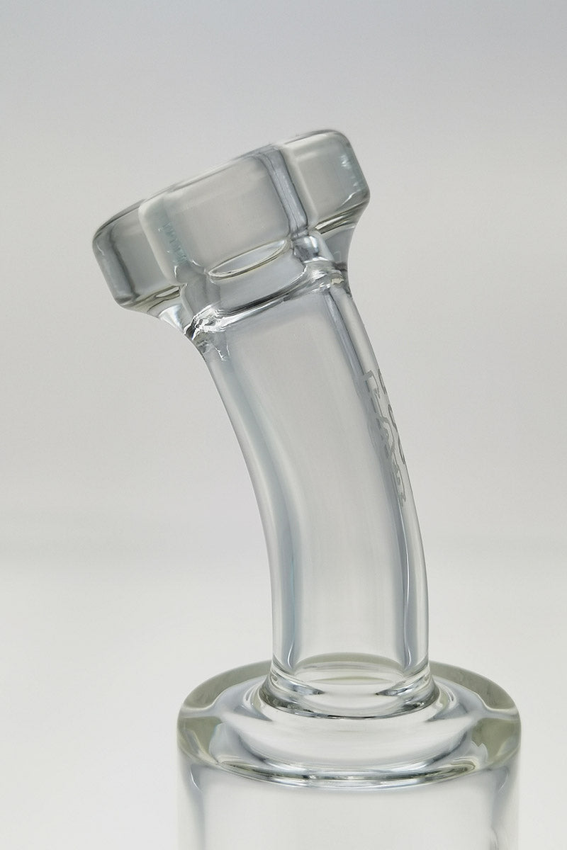 Thick Ass Glass 8" Bent Neck Bong with Inline Diffuser, 14MM Female, Clear Glass, Front View