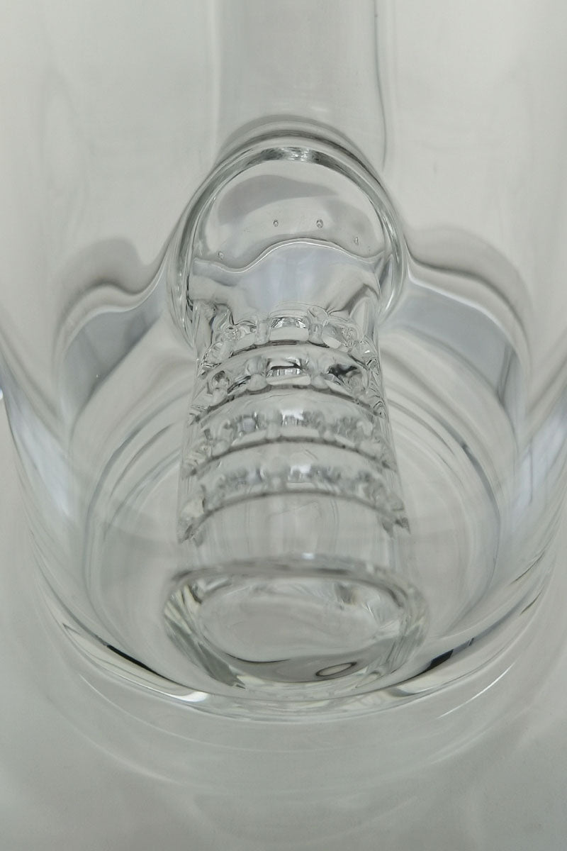 Close-up view of Thick Ass Glass 8" Bent Neck Bong with 14MM Female Joint and Inline Percolator