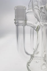 Close-up of TAG 8" Inline Sextuple Recycler Dab Rig with 14MM Female Joint