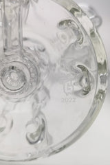 Close-up of TAG 8" Inline Sextuple Recycler's intricate percolator and stamped base