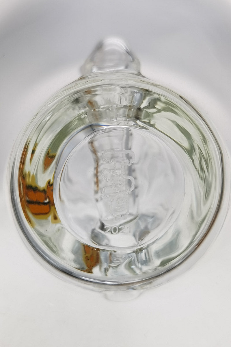 TAG 8" Recycler Dab Rig with Inline Diffuser, Top View on White Background
