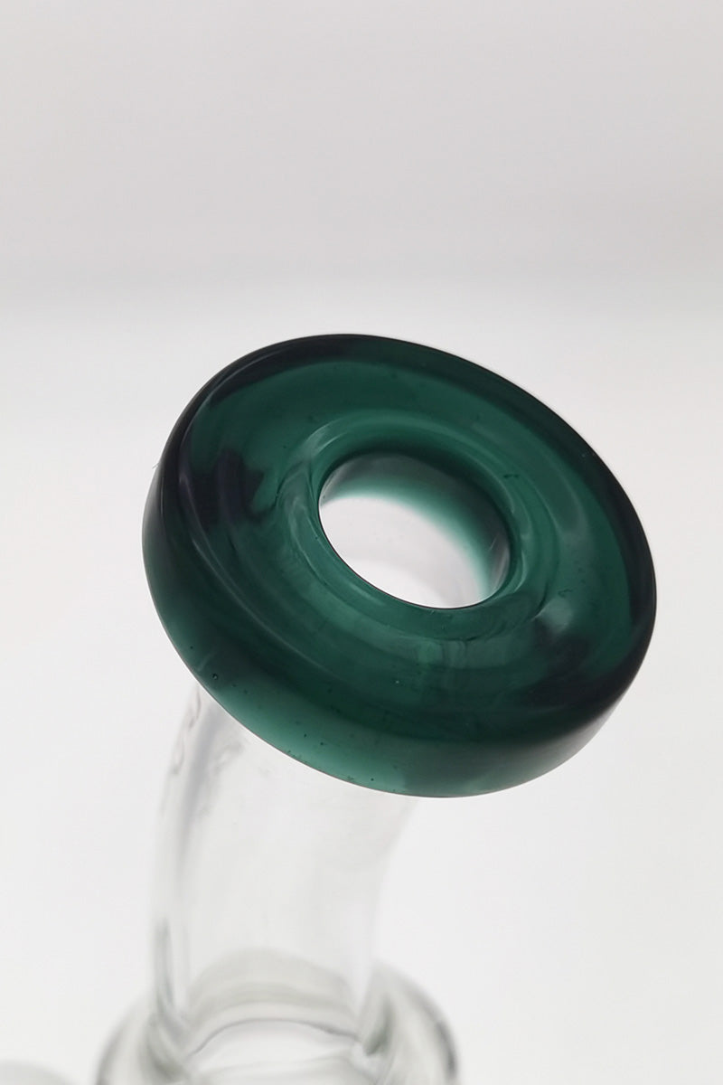 Close-up of TAG 8" Recycler with Inline Diffuser, showcasing the 14MM Female joint top view.