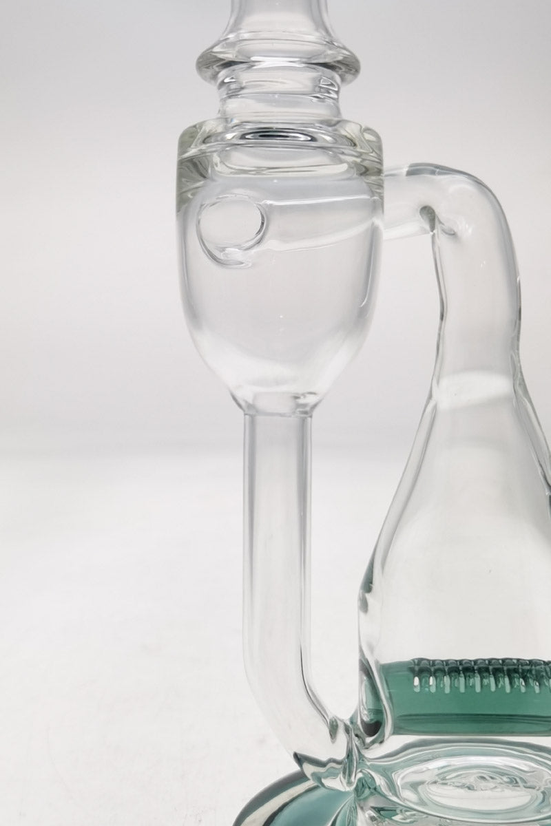 Thick Ass Glass 8" Recycler Dab Rig close-up, showcasing the inline diffuser and 14mm female joint