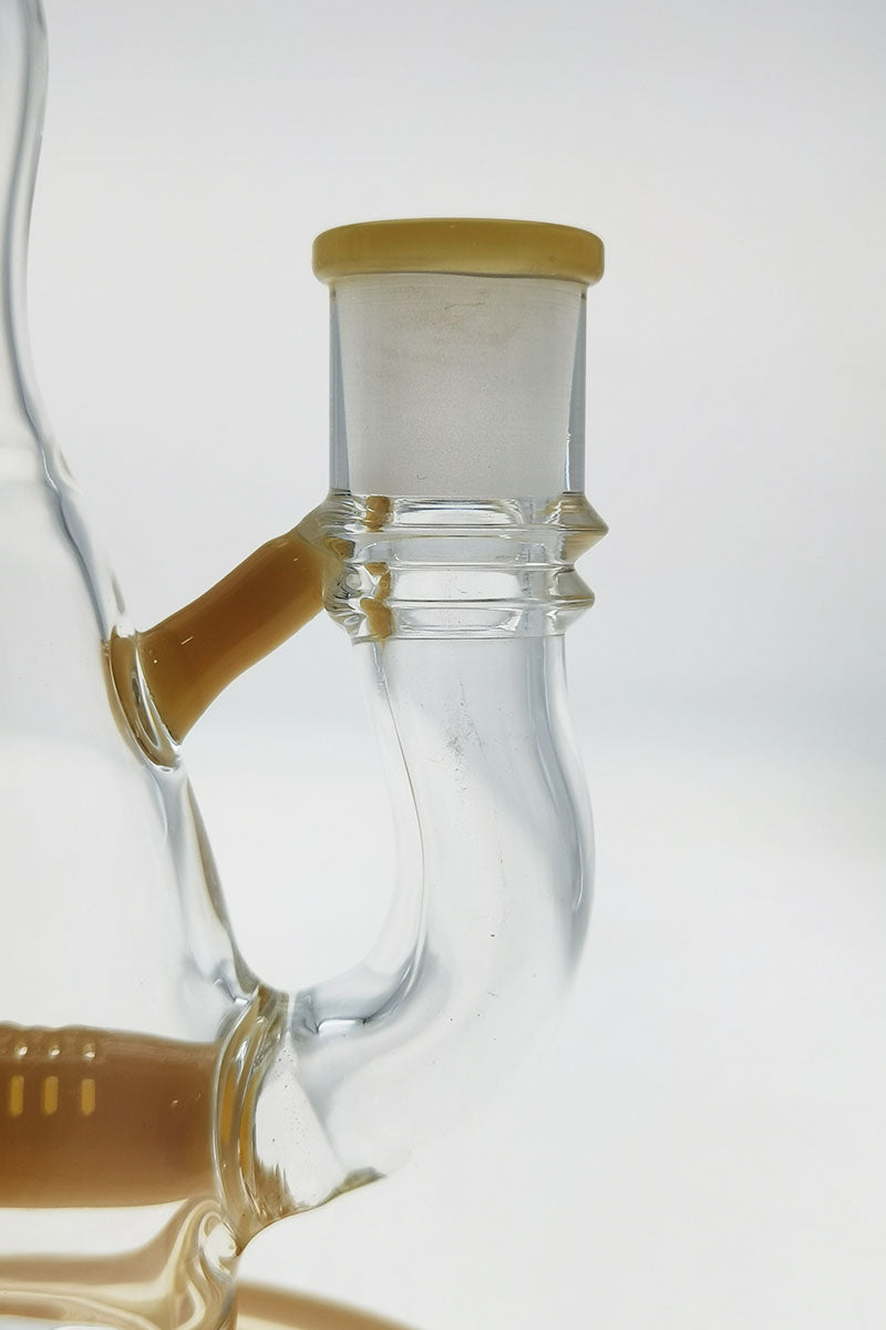 Close-up of Thick Ass Glass 8" Recycler Dab Rig with 14MM Female Joint and Inline Diffuser