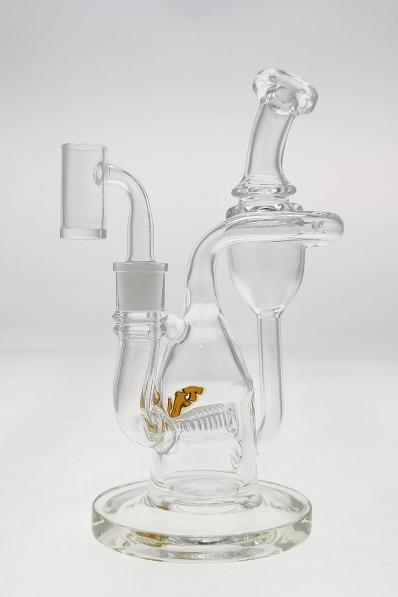 TAG 8" Recycler Dab Rig with Inline Diffuser, 14MM Female Joint, Front View