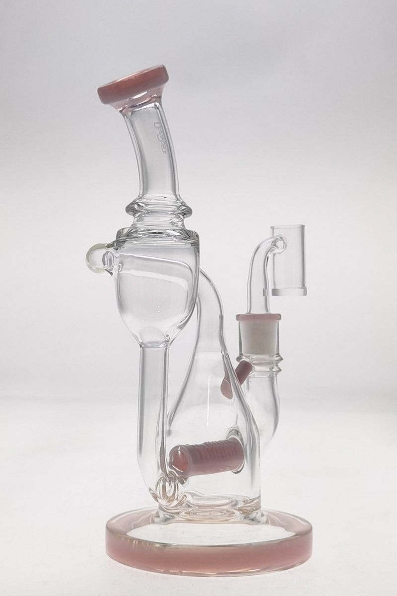 Thick Ass Glass 8" Recycler Dab Rig with Inline Diffuser, Clear Glass, 14MM Female Joint