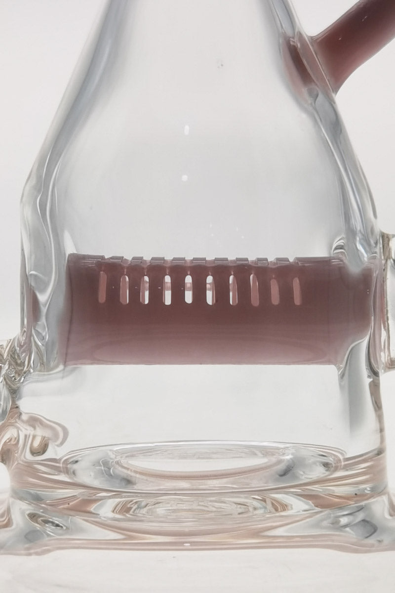 Close-up of Thick Ass Glass 8" Recycler Dab Rig with Inline Diffuser, 5mm Glass