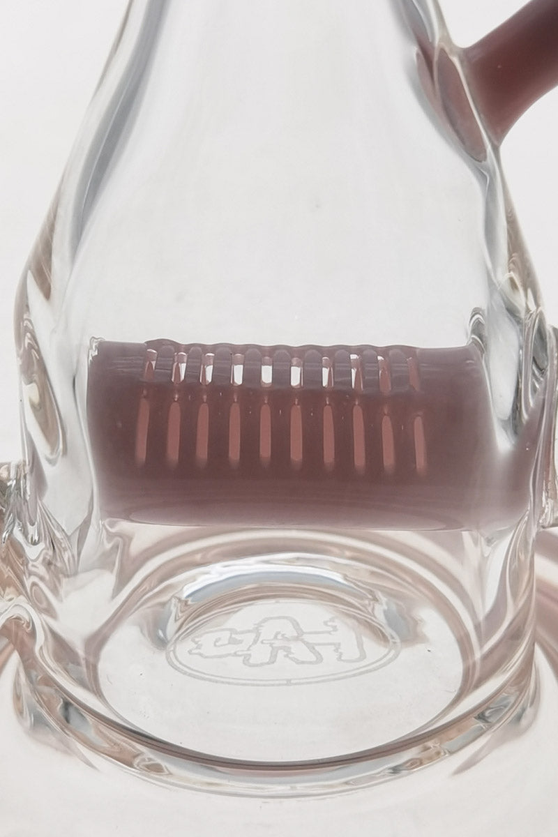 Close-up of TAG 8" Recycler Dab Rig with Inline Diffuser, 50x5MM glass, 14MM Female joint