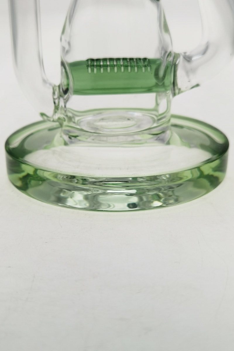 TAG 8" Recycler Dab Rig with Inline Diffuser, 50x5MM, 14MM Female, Close-up Base View