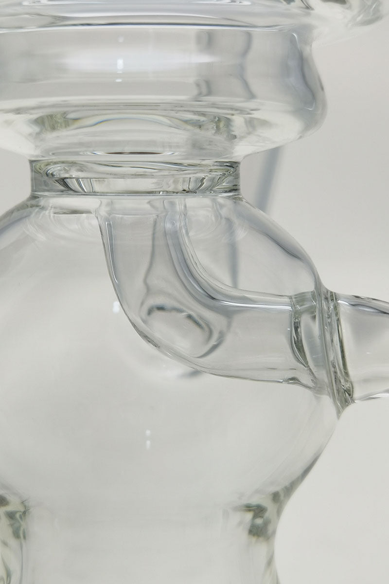 Close-up of Thick Ass Glass 8" Bent Neck Dab Rig with Super Slit Puck Diffuser