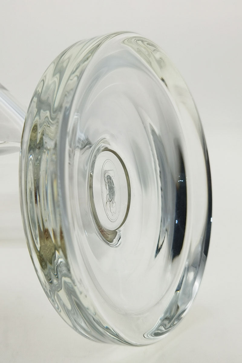 TAG 8" Straight Tube Bong Bottom View showcasing 4MM thick glass and sturdy base