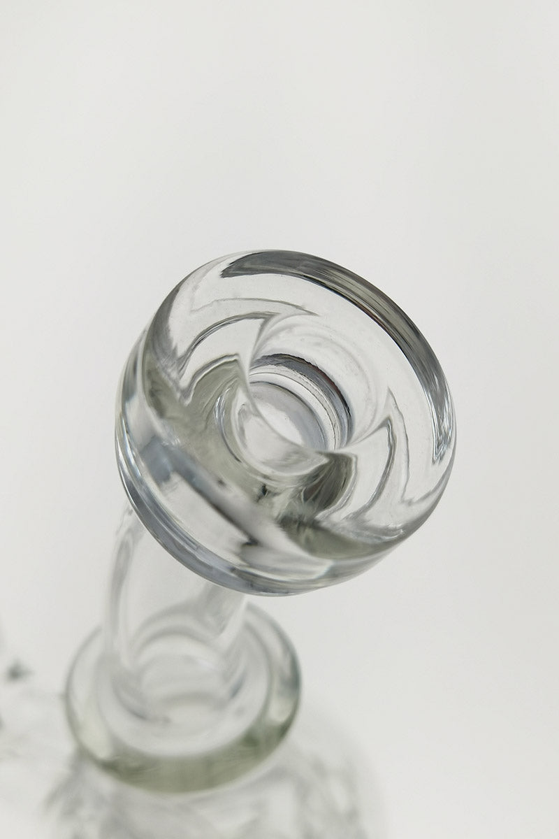 Close-up of TAG 8" Super Slit Faberge Egg with 14MM Female joint, showcasing intricate design