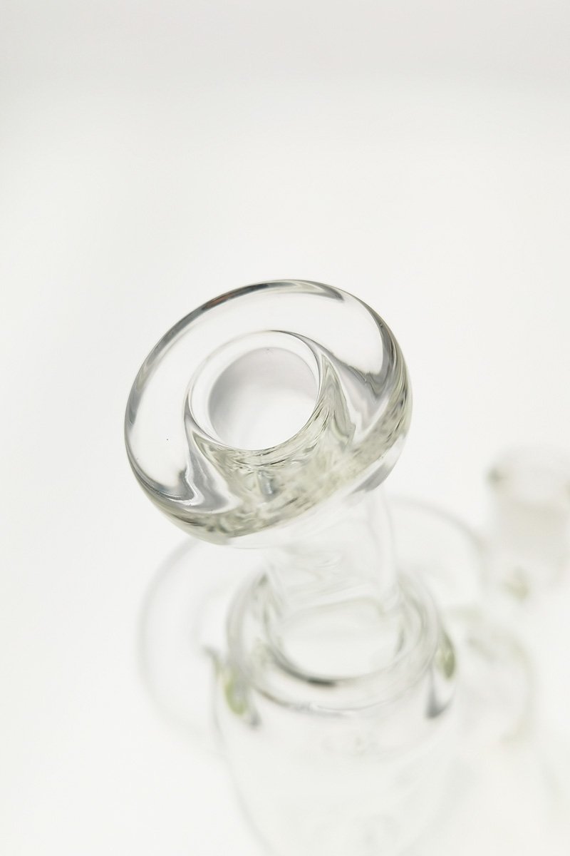 Close-up of TAG 8.25" Inline Bellow Base Recycler with 14MM Female Joint