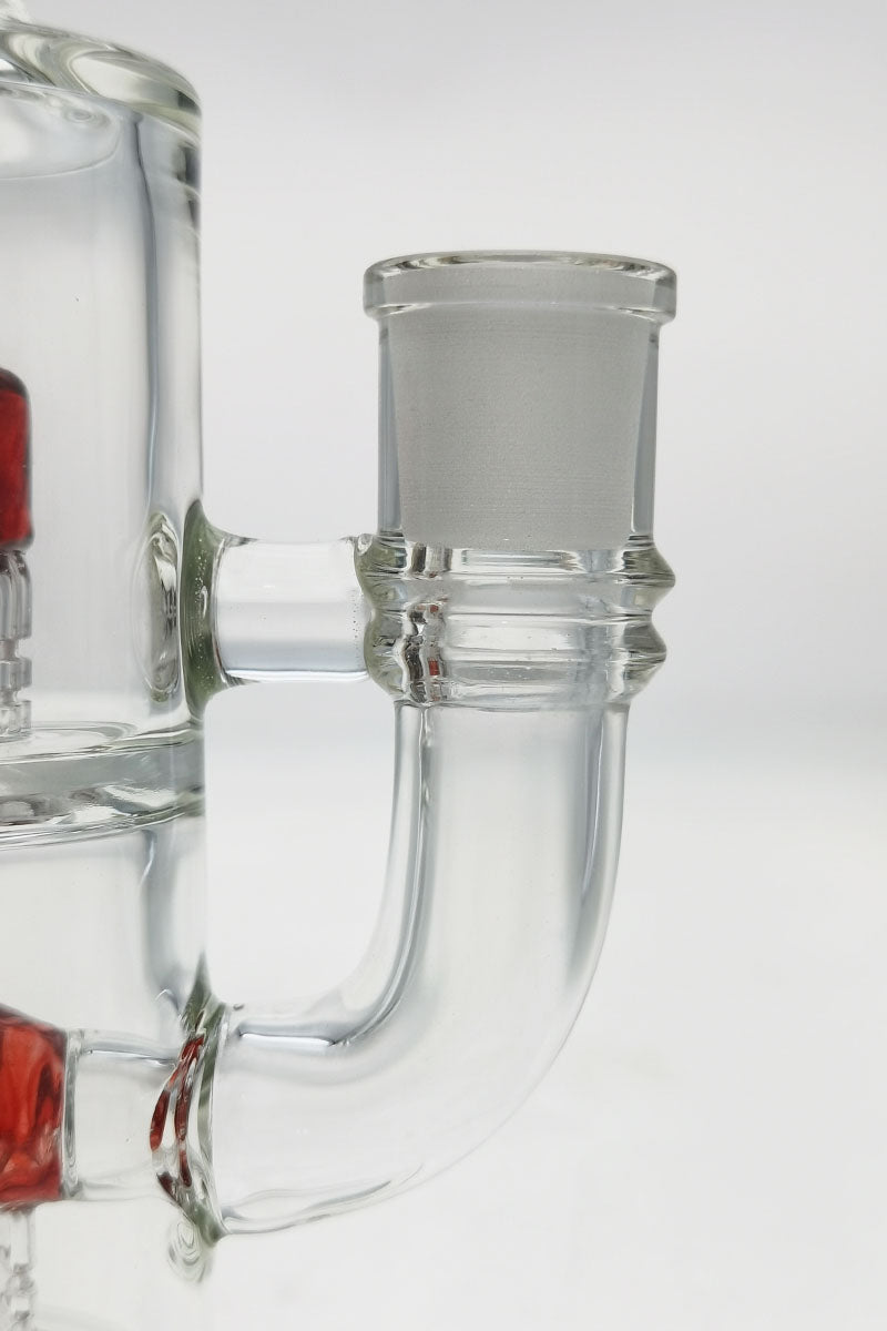 Thick Ass Glass - 8.5" Sturdy Bent Neck Dab Rig with Double 6-Arm Tree Perc, 14MM Female