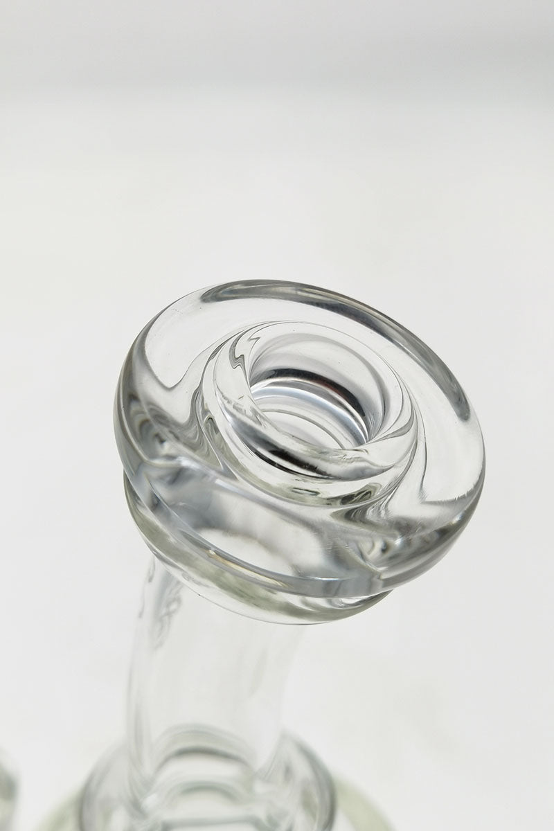 TAG 8.5" Bent Neck Dab Rig with Double 6-Arm Tree Percolator, 14MM Female Joint, Close-Up
