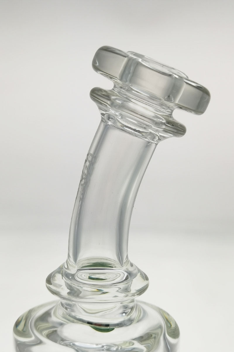 Thick Ass Glass 8.5" Bent Neck Dab Rig Close-Up, Double 6-Arm Tree Perc, 14MM Female Joint