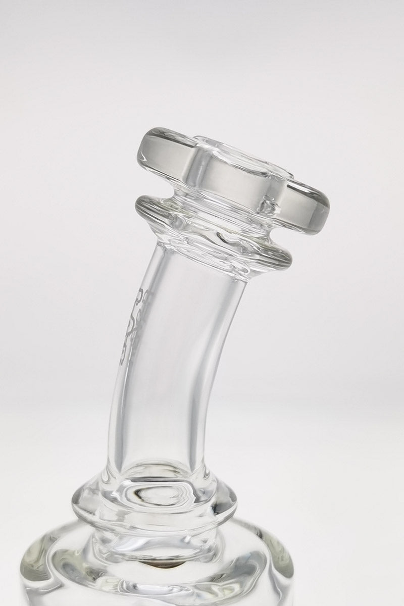 Close-up of Thick Ass Glass 8.5" Dab Rig Bent Neck with 14MM Female Joint, Borosilicate Glass