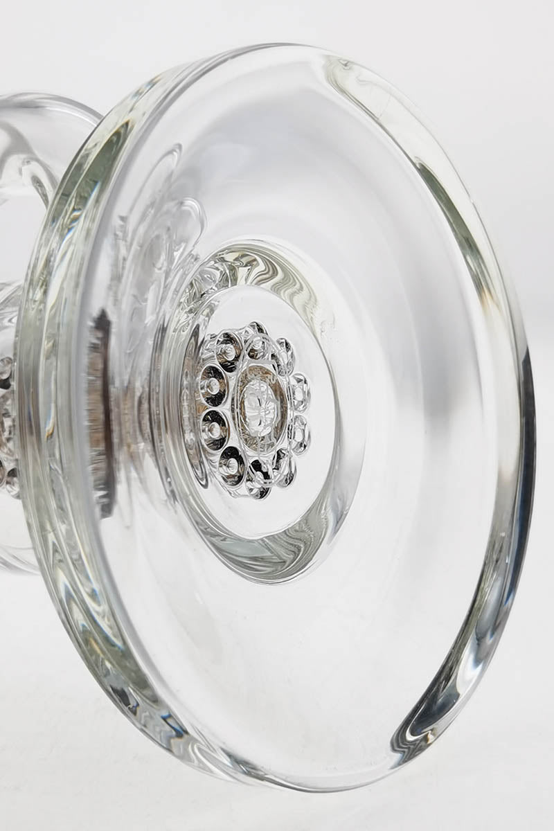 Thick Ass Glass 8.5" Bent Neck Dab Rig Close-Up, Double 6-Arm Tree Perc, 5mm Borosilicate