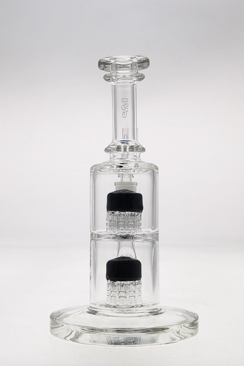 Thick Ass Glass 8.5" Bent Neck Dab Rig with Double 6-Arm Tree Perc, Front View