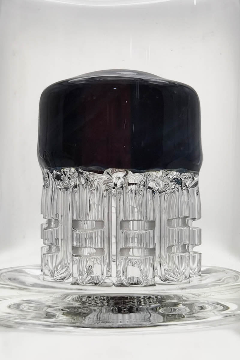 Thick Ass Glass 8.5" Bent Neck Dab Rig with Clear Double 6-Arm Tree Perc, Front View