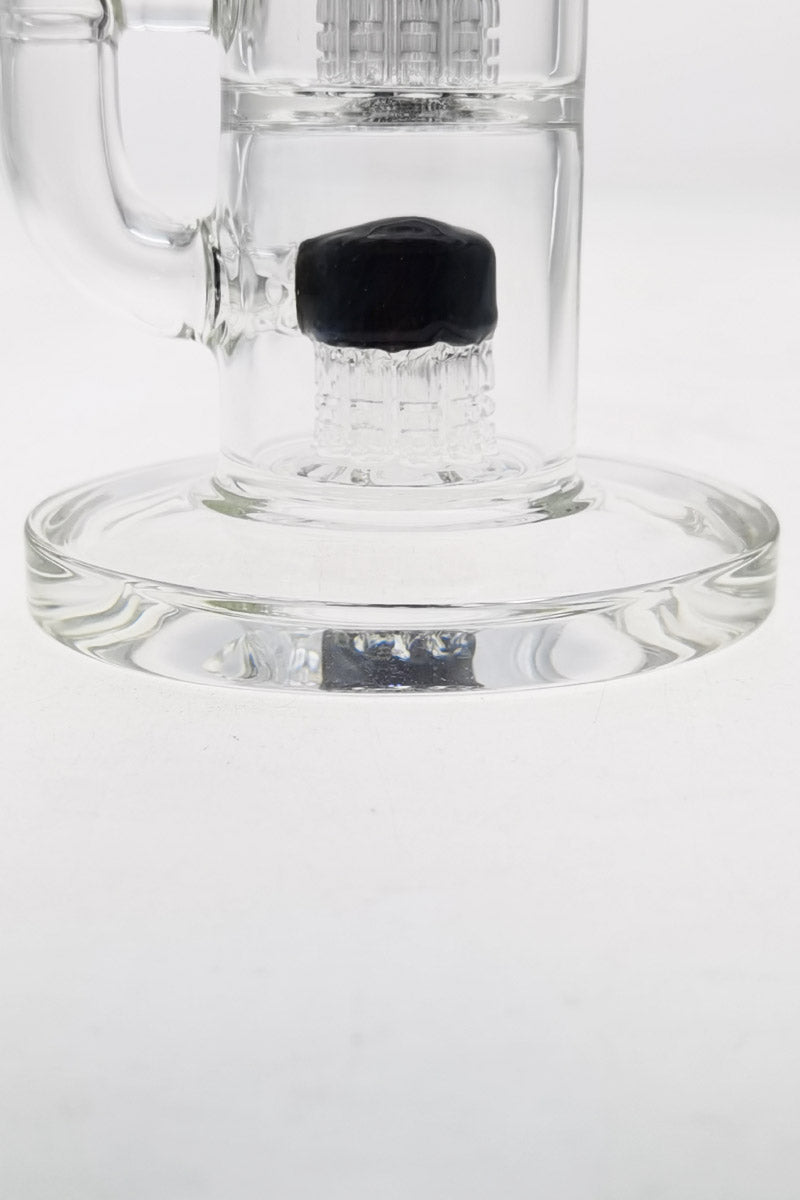 Close-up of Thick Ass Glass 8.5" Bent Neck Dab Rig with Double Tree Perc, 14MM Female Joint