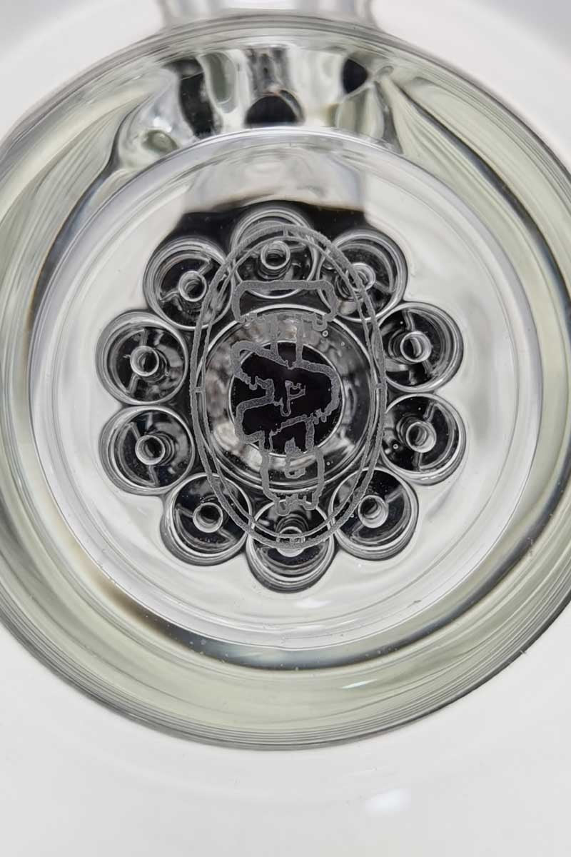 TAG 8.5" Bent Neck Dab Rig with Double 6-Arm Tree Percolator, Top View